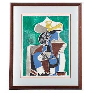 Marina Picasso, after Pablo. "Buste Au Chapeau..."