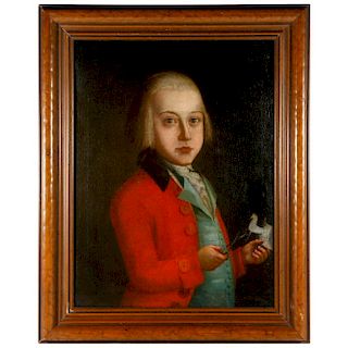 An 18th century portrait of a child.