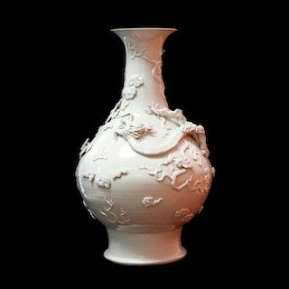 A Large Chinese Blanc de chine vase.