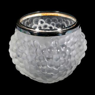 A LALIQUE CLEAR AND FROSTED GLASS "ANTILLES" ICE BUCKET