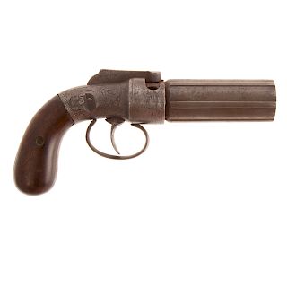 Marston and Knox Pepperbox Percussion Pistol