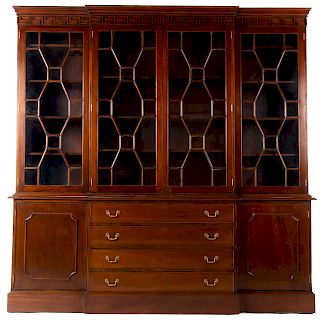 Potthast Bros. Federal Style Mahogany Breakfront