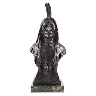 Max Bachmann. Indian Bronze Bust