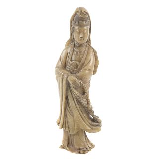 Chinese Carved Soapstopne Quan-Yin