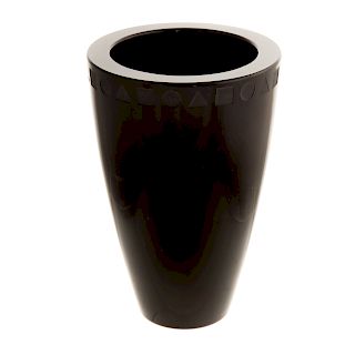 Sasaki Amethyst Glass Modernist Vase