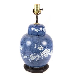 Chinese Export Hawthorne Ginger Jar Lamp
