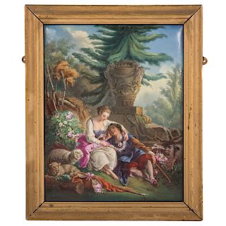French Painted Porcelain Plaque