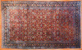 Fine Antique Keshan Carpet, Persia, 10.3 x 16.10