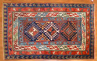 Antique Kazak Rug, Caucasus, 3.7 x 5.3