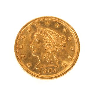 1904 $2.50 Liberty Gold Quarter Eagle MS-62+