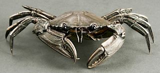 Continental Silver Articulated Hinged Lid Crab Box