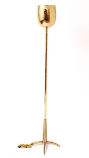 Modern Brass 'Tulip' Form Torchiere / Floor Lamp
