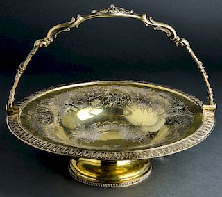 Marquand & Co. American Silver Gilt Basket 19th C.