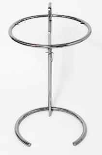 Eileen Gray Adjustable Chrome & Glass Table