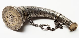 S. Mordan Co. English Silver Horn Vinaigrette