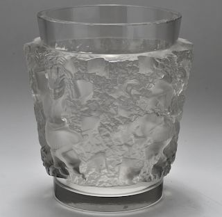 R. Lalique "Satyr" Crystal Vase