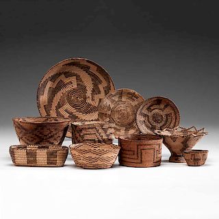 Collection of Pima Baskets 