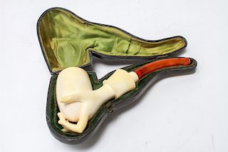Meerschaum Carved Woman's Hand w Cuff Pipe