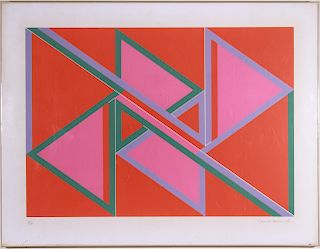 David Leverett "Untitled" Serigraph in Colors