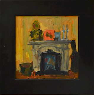 Yolanda Suarez Merchant "Fireplace Morning" Oil