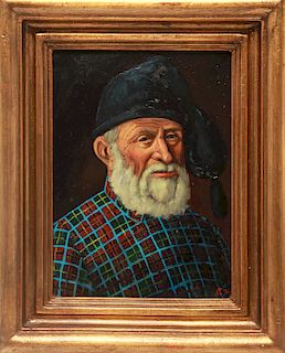 N. Jonge "Portrait of a Bearded Man" Oil on Copper