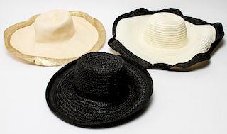 Ladies' Designer Wide Brim Sun Hats, Group of 3