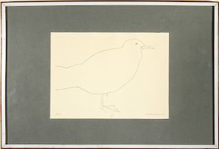 Beth van Hoesen "Gull" Engraving on Paper