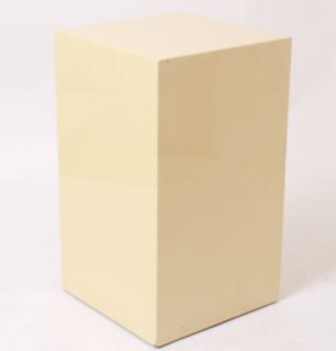 Intrex Modern Off White Lacquered Display Pedestal