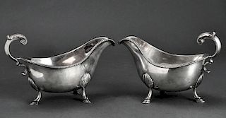 Tiffany & Co. Silver Sauce Boats 19th C. Pair