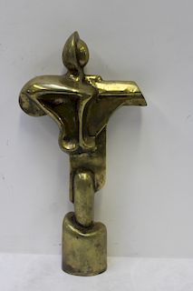 UNSIGNED Abstract Brass Figural Sculpture.