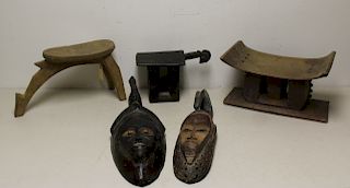 Grouping of African Carved Antiques.