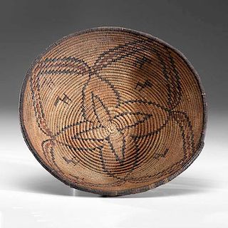Western Apache Polychrome Figural Basket 