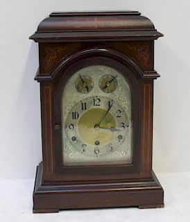 Antique Inlaid Mahogany Bracket Clock