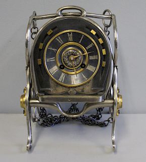MICHELANT. A Paris Polished Steel Clock