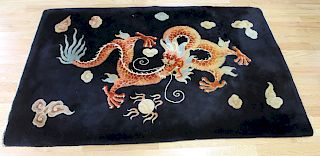 Antique And Finely Hand Woven Chinese Dragon