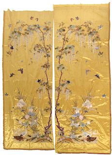 Pair of 19th/20th Century Chinese Embroideries.