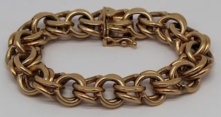 JEWELRY. 14kt Gold Link Bracelet.