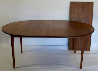 THOMAS MOSER Signed Dining Table and Leaf.
