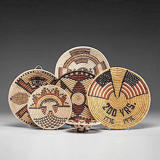 Group of Hopi Second Mesa Plaques and Hat 