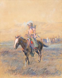 Charles M. Russell (1864–1926): Cavalry Mounts for the Braves (circa 1907-1915)