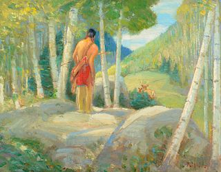 Bert Geer Phillips (1868–1956): Deer Hunter, Taos (1927)