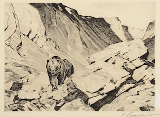 Carl Rungius (1869–1959): Old Baldface; Cliff Dwellers; Challenged