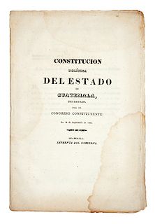 Congreso Constituyente. Constitución Política del Estado de Guatemala Decretada el 16 de Septiembre de 1845.