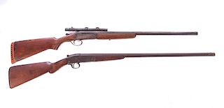 2 Guns, Steven's M-94C 12 Gauge Single Shot w/ Scope and Remington Arms Co. 12 Gauge Single Shot 