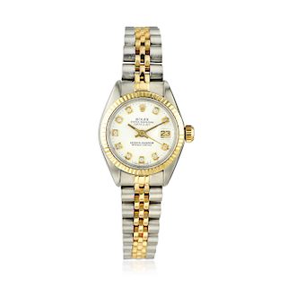 Rolex Ladies Datejust Ref. 6917 with Diamond Dial in 18K Gold and Steel