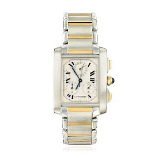 Cartier Tank Francaise Chronoflex Ref. 2303 in 18K Gold and Steel