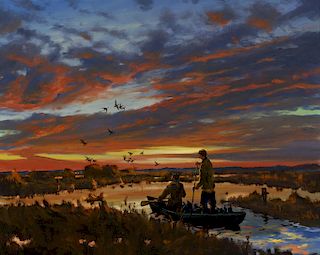 Brett James Smith (b. 1958) Duck Pond at Dawn