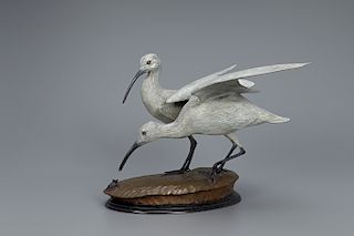 William J. Koelpin Sr. (1938-1996) Whimbrels with Fiddler Crab