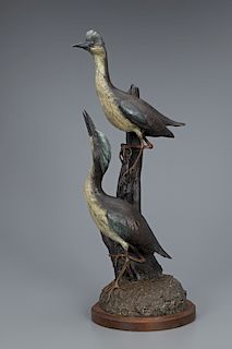 William J. Koelpin Sr. (1938-1996) Pair of Green Herons
