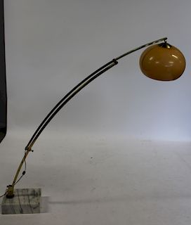 MIDCENTURY.  Arc Floor Lamp With Marble Base.